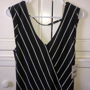 Free People Black & White Striped Sleeveless top